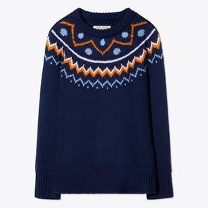 Tory Burch Sport PERFORMANCE MERINO FAIR ISLE SWEATER